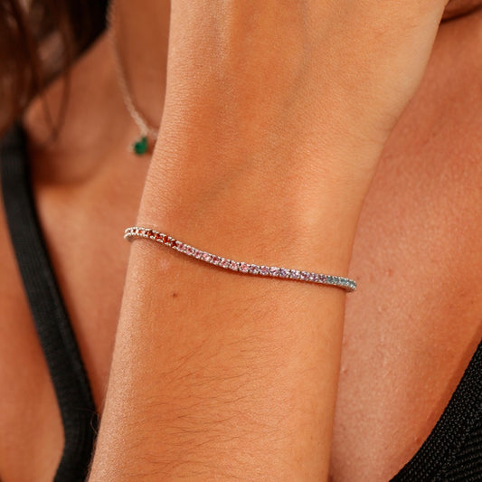 Pulseiras Haal Rivieras de Pedra Natural - Prata 925