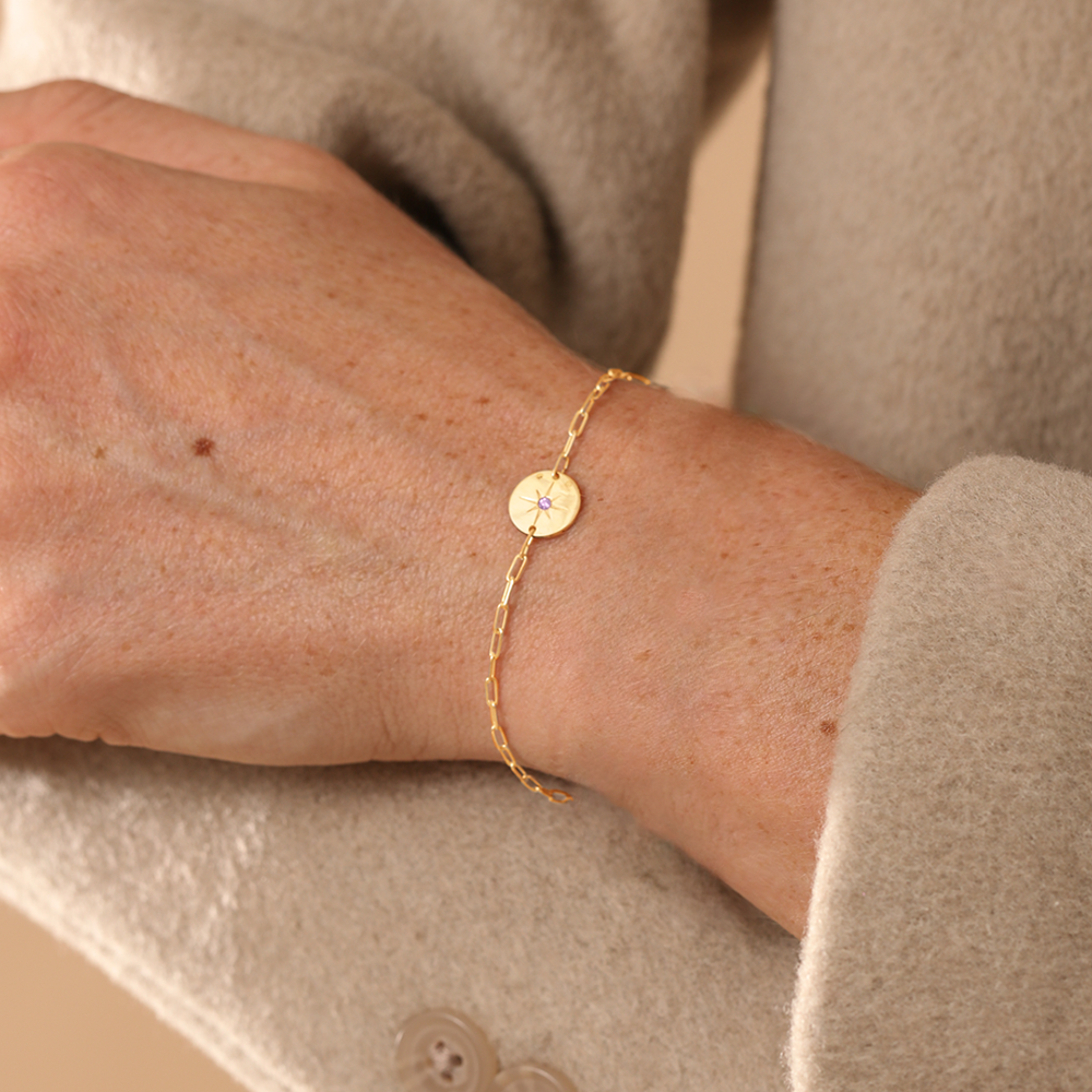 Pulseira Haal Medalha Estrela Cadente - Prata 925