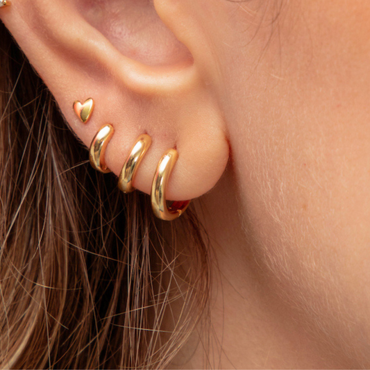 Brincos Haal Argolinhas Lisas Click - Prata 925