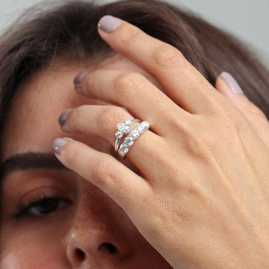 Anel Haal Chloé Moissanite - Prata 925