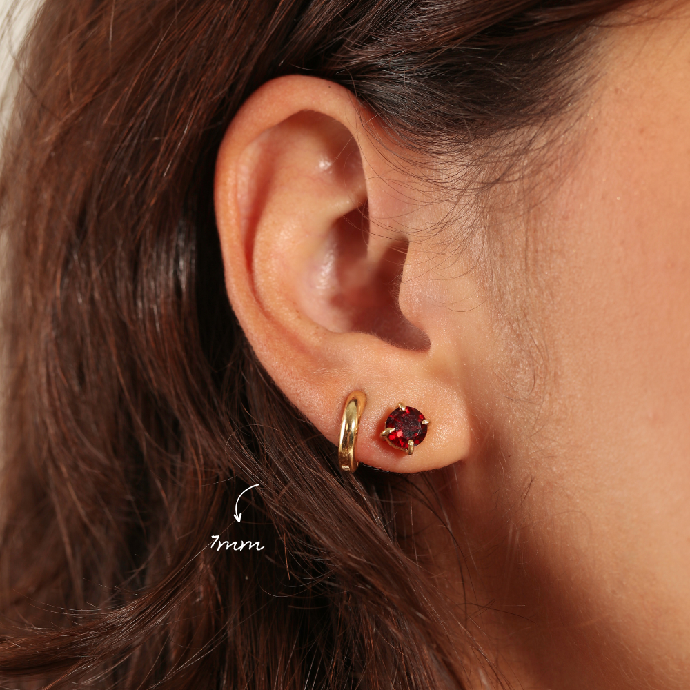 Brincos Haal Argolinhas Lisas Click - Prata 925