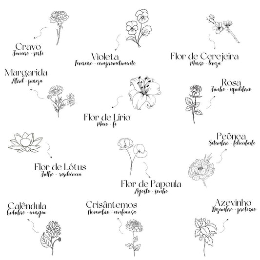 Pingente Haal Birth Flower - Prata 925