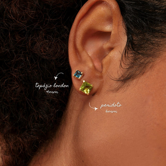 Brincos Haal Carre Catarina - Prata 925