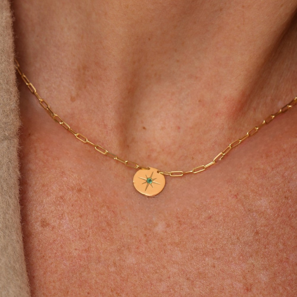 Colar Haal Medalha Estrela Cadente - Prata 925