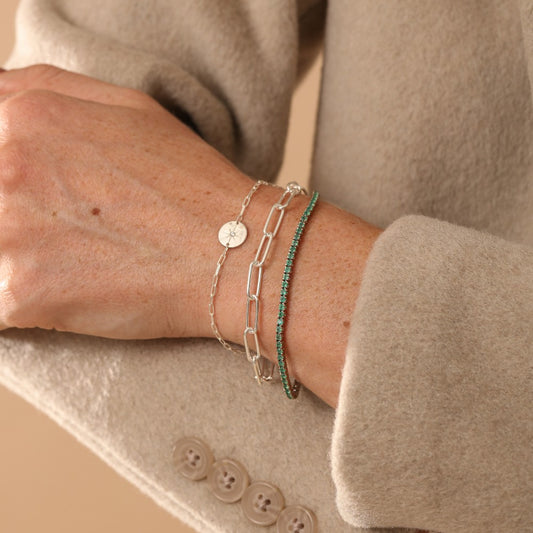 Pulseira Haal Medalha Estrela Cadente - Prata 925