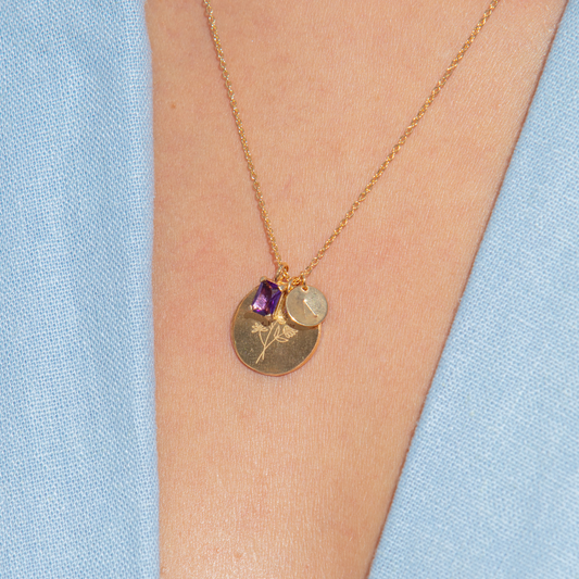 Pingente Haal Baguete Helena - Prata 925