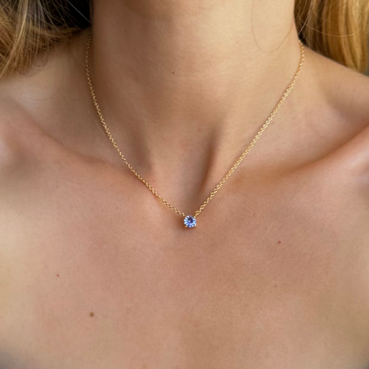 Colar Haal Redondo Tanzanita - Prata 925