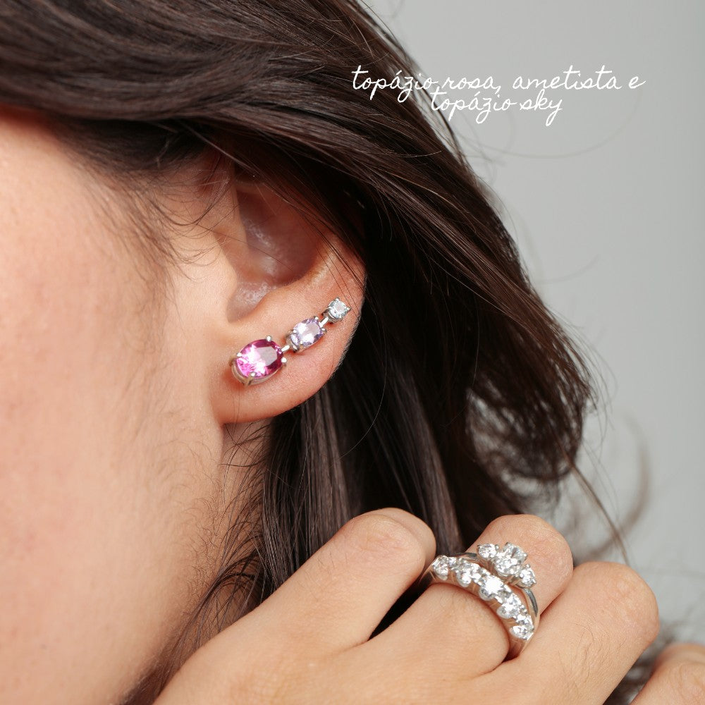Brincos Haal EarCuff Babette - Prata 925