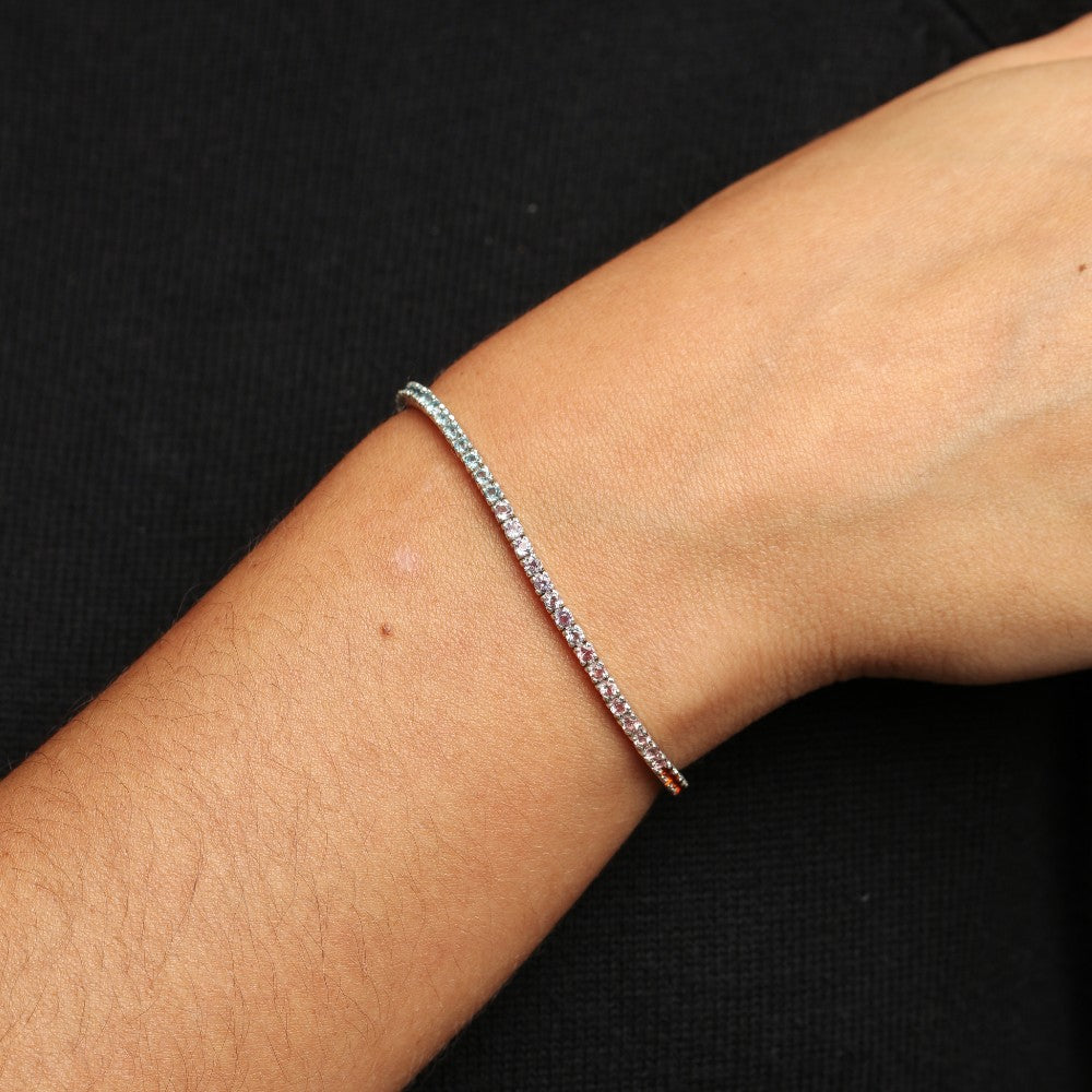 Pulseiras Haal Rivieras de Pedra Natural - Prata 925