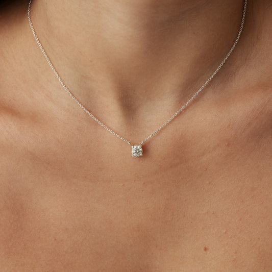 Colar Haal Ponto de Luz Moissanite - Prata 925