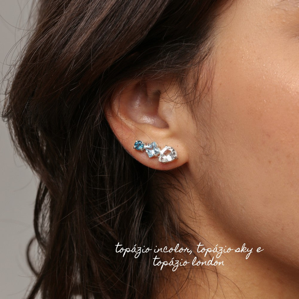 Brincos Haal EarCuff Amelie - Prata 925