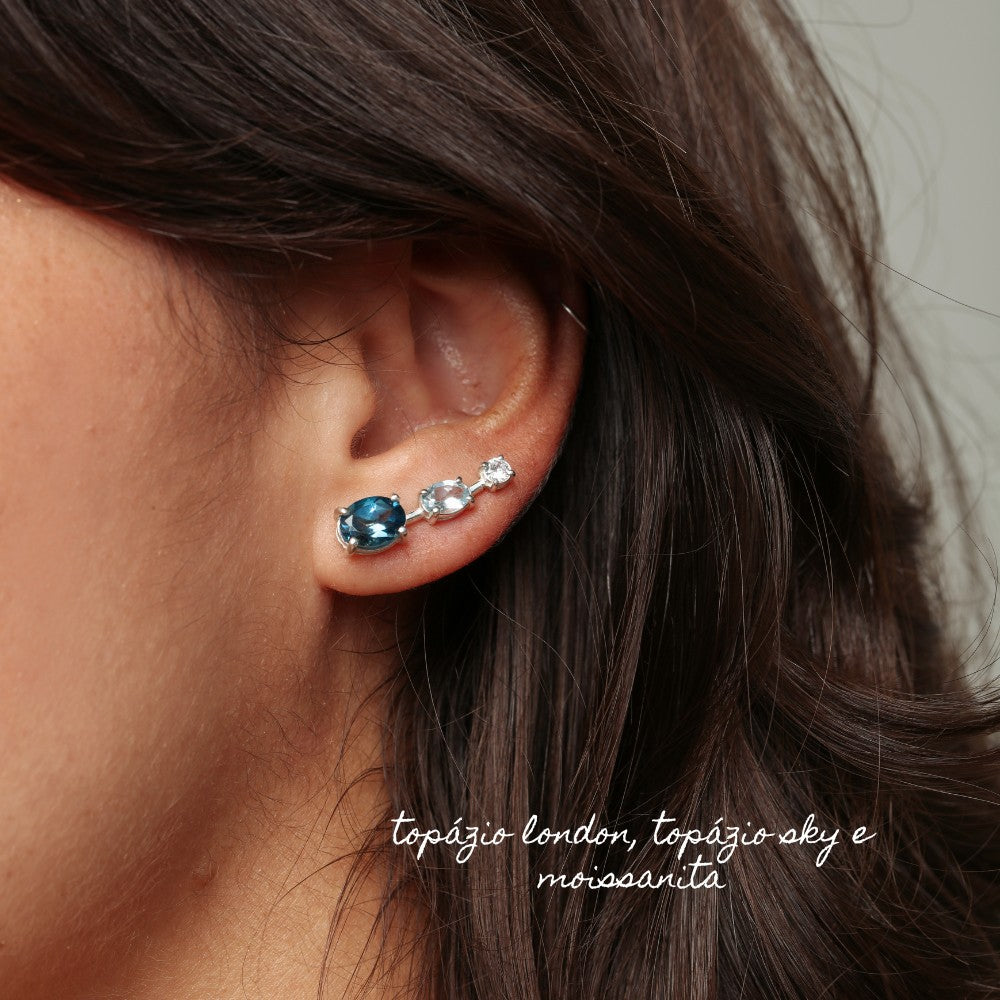Brincos Haal EarCuff Babette - Prata 925