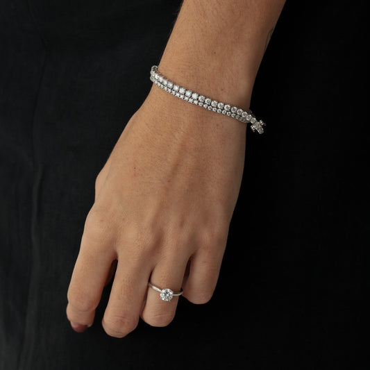 Pulseira Riviera Moissanite - Prata 925