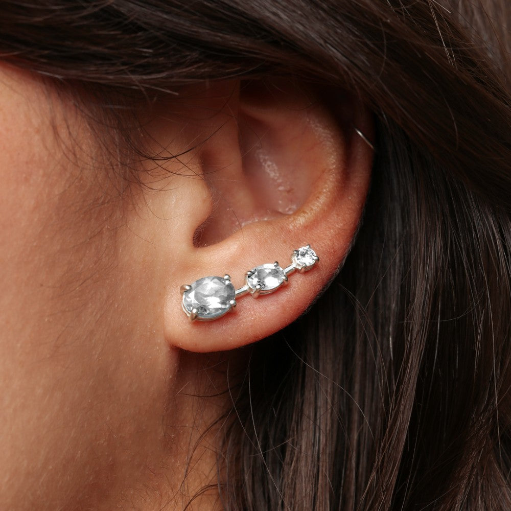 Brincos Haal EarCuff Babette - Prata 925
