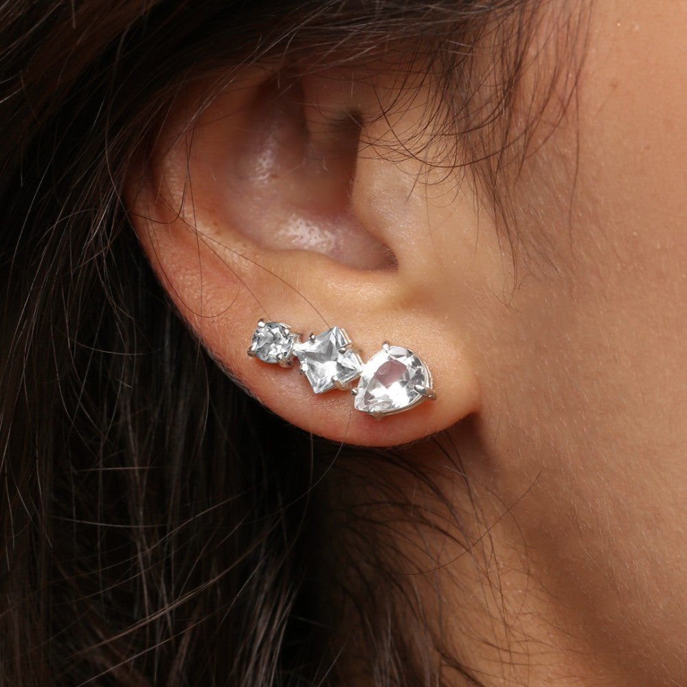 Brincos Haal EarCuff Amelie - Prata 925