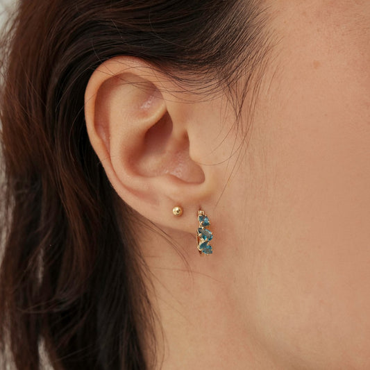 Argolinhas Haal Leaf - Prata 925
