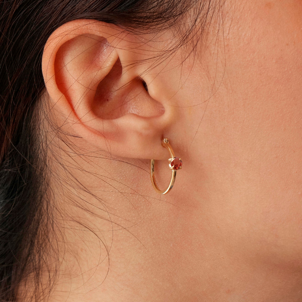 Brincos Argolas Haal Ponto de Luz - Prata 925