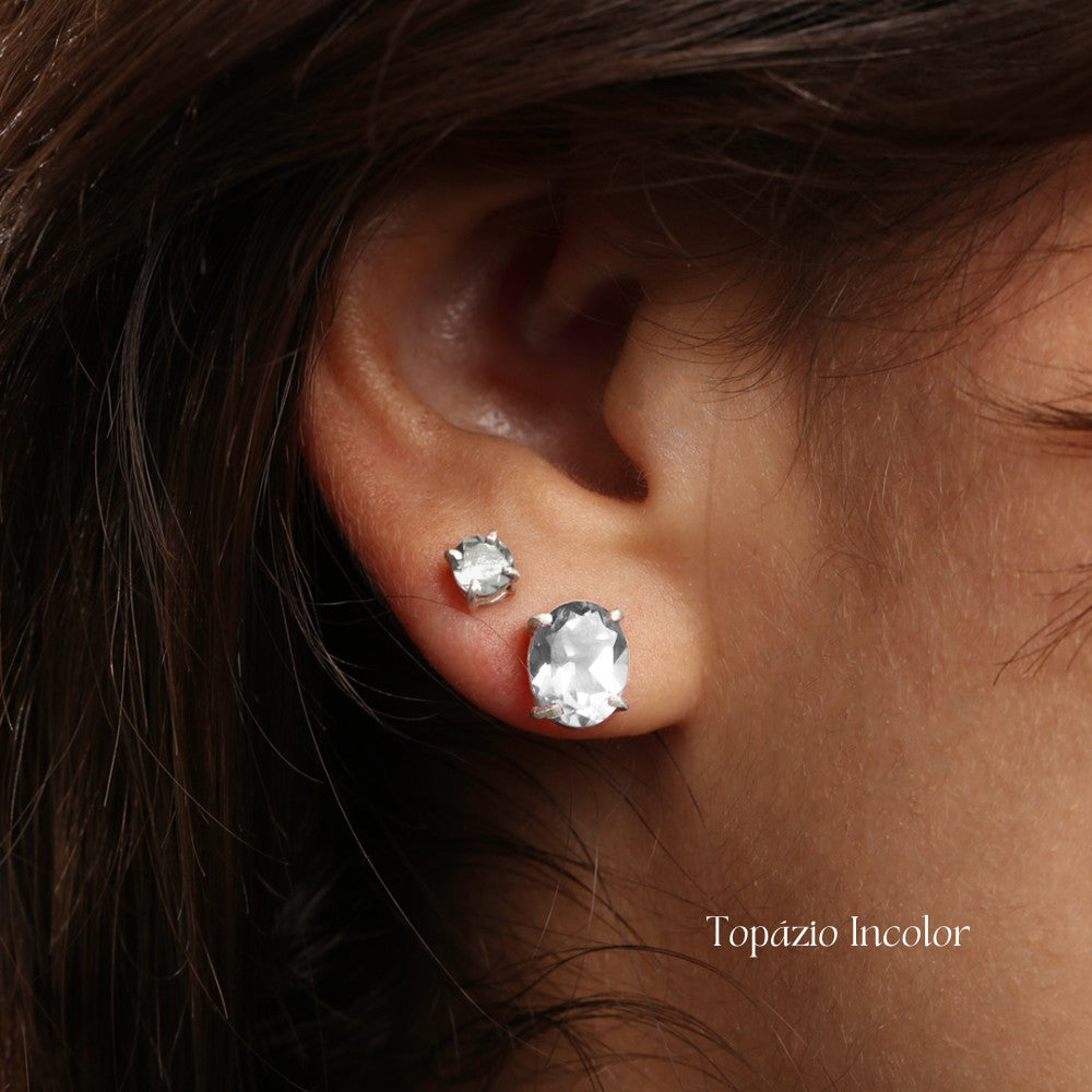 Brincos Haal Oval Marie - Prata 925
