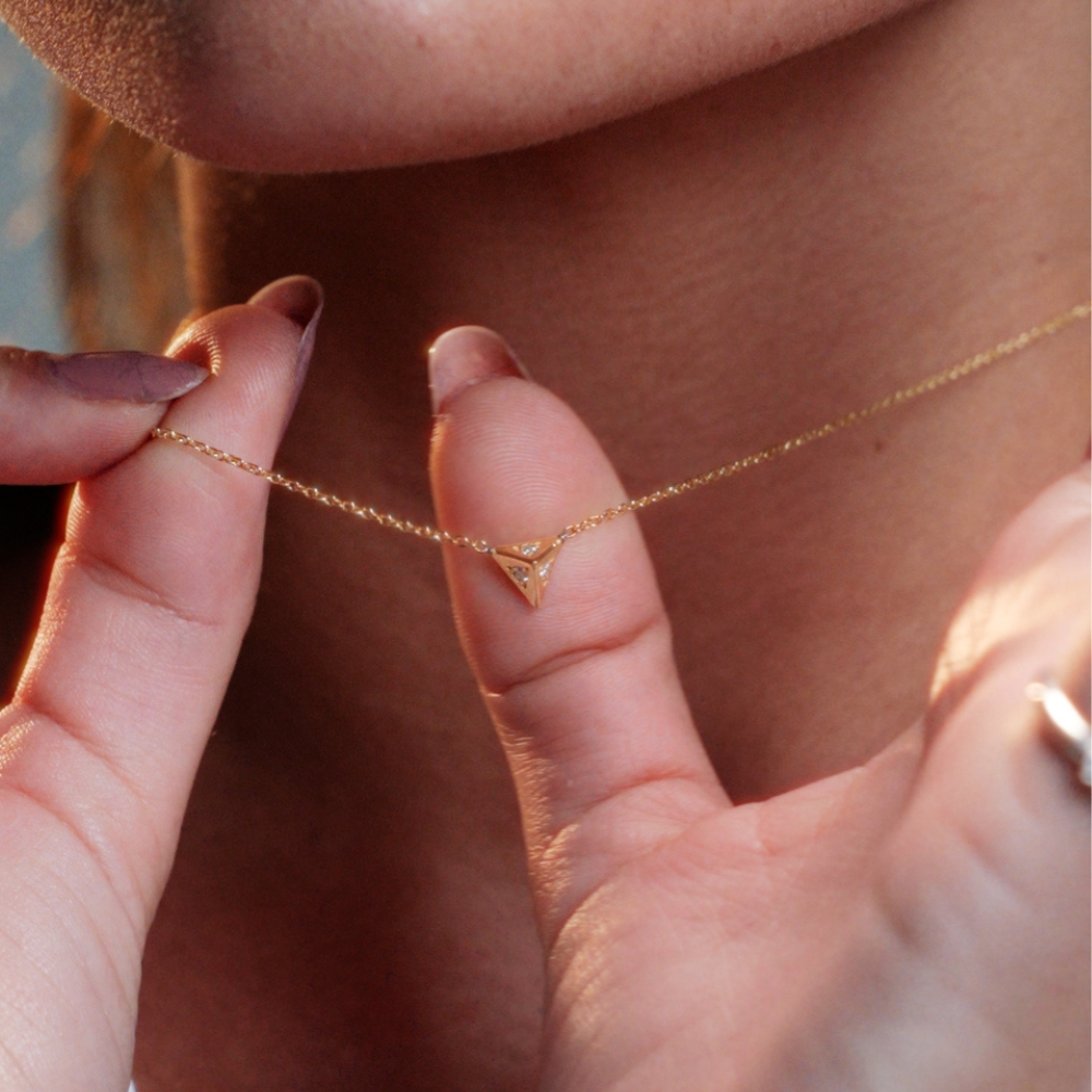 Colar Haal Pirâmide - Prata 925