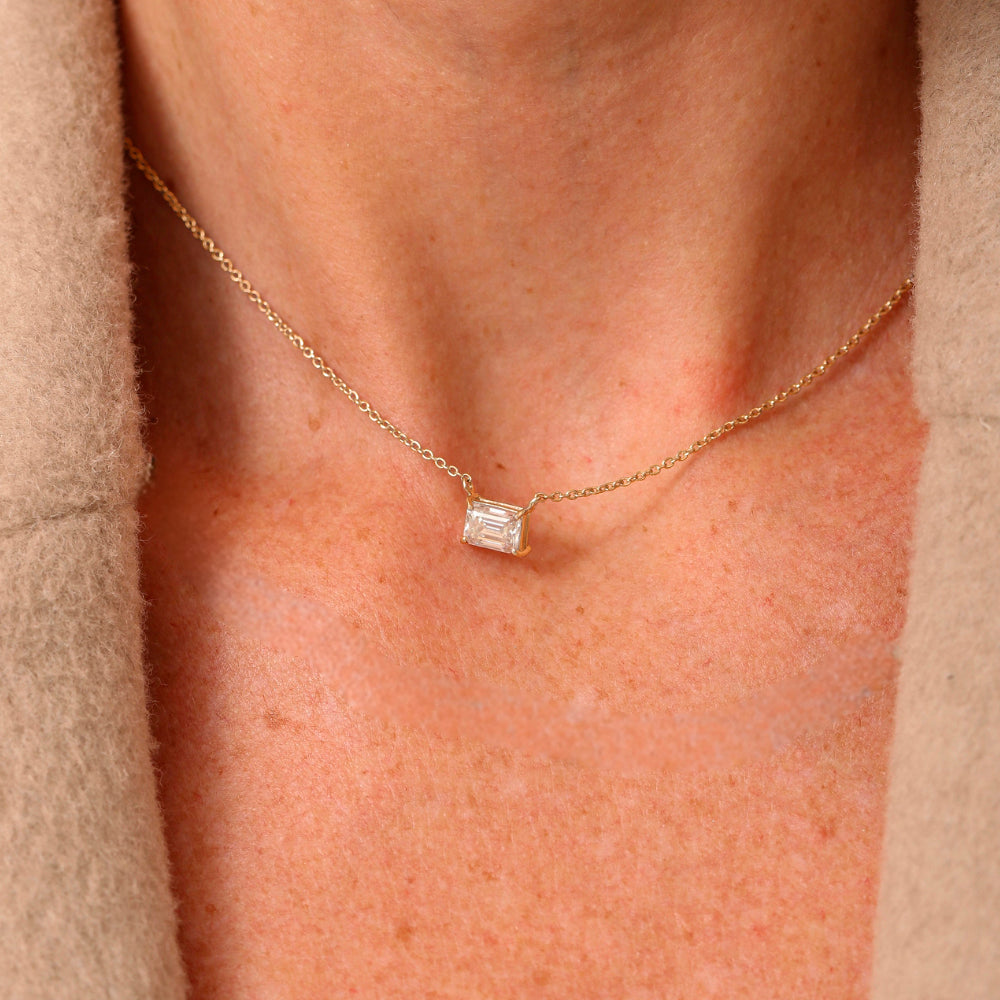 Colar Haal Emerald Moissanite - Prata 925