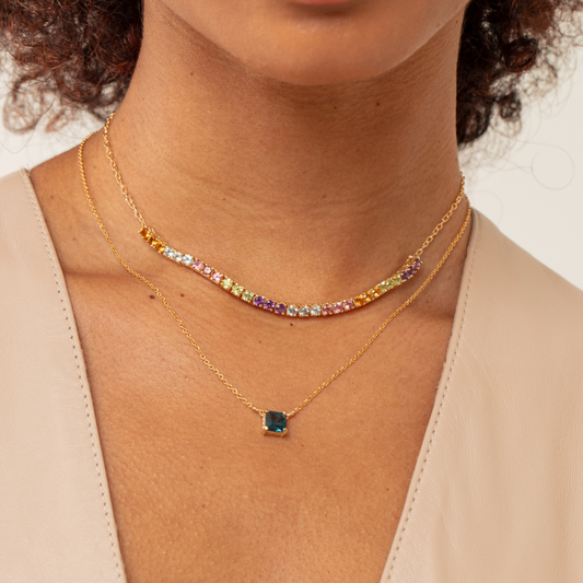 Colar Haal Meia Riviera - Prata 925