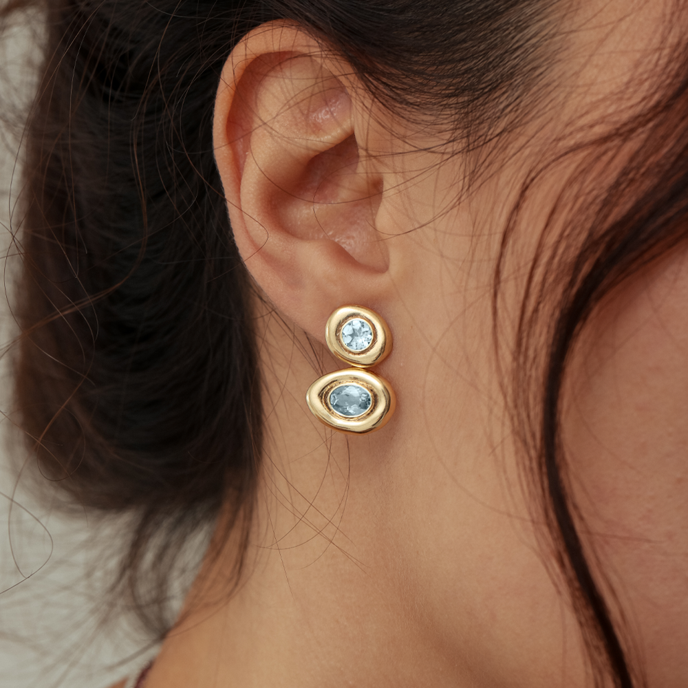 Brincos Haal Elipse - Prata 925