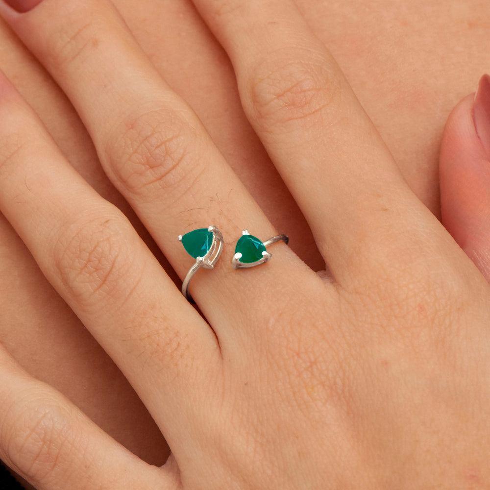 Anel Haal Trillion Tereza Duplo - Prata 925