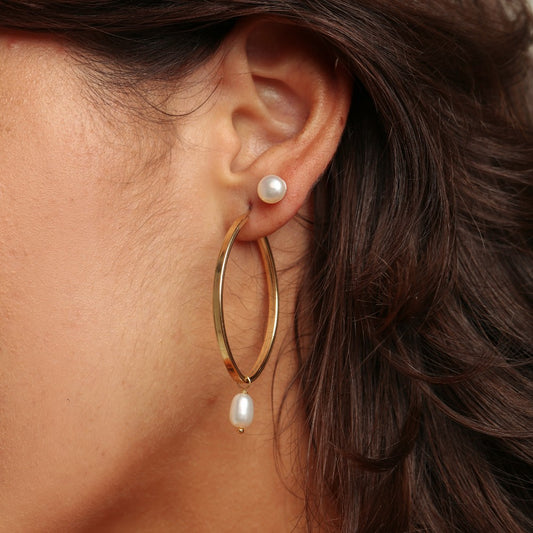 Pingente Haal Perola Oval - Prata 925