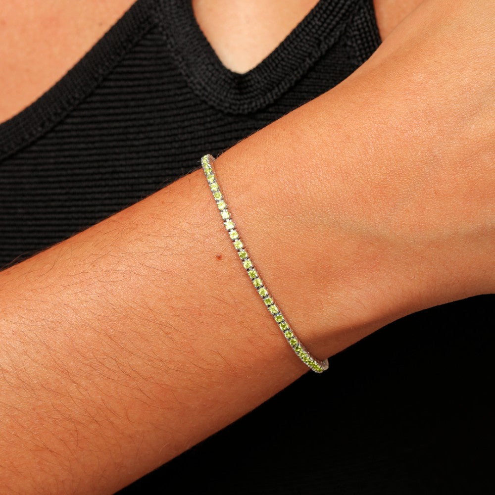 Pulseiras Haal Rivieras de Pedra Natural - Prata 925