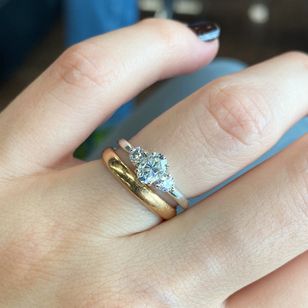 Anel Haal Chloé Moissanite - Prata 925