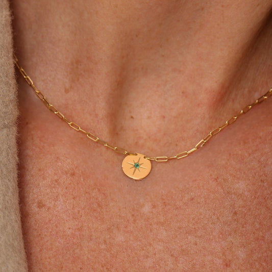 Colar Haal Medalha Estrela Cadente - Prata 925