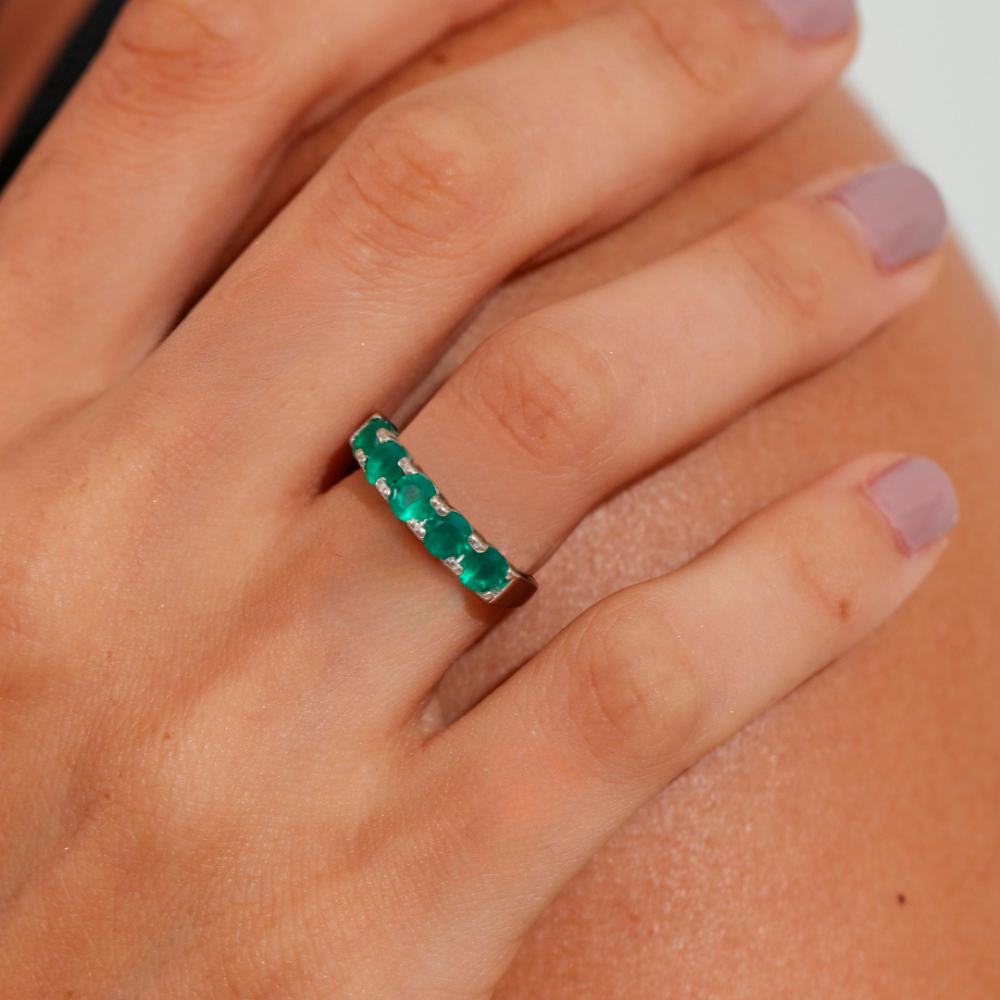 Anel Haal Meia Aliança 4mm - Prata 925