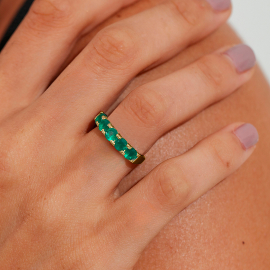 Anel Haal Meia Aliança 4mm - Prata 925