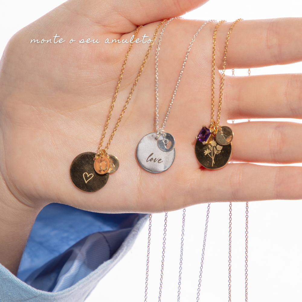 Pingente Haal Medalha Laura - Prata 925