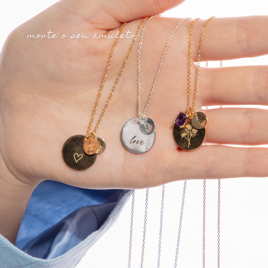 Pingente Haal Medalha Laura - Prata 925