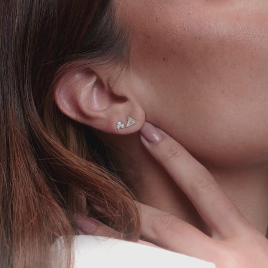 Brincos Haal Pirâmide - Prata 925