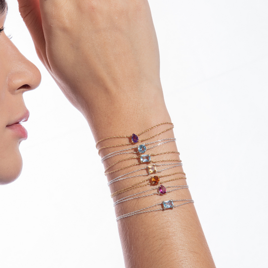 Pulseira Haal Baguete Helena - Prata 925