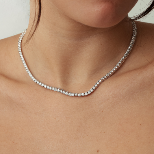 Colar Haal Riviera Moissanite - Prata 925